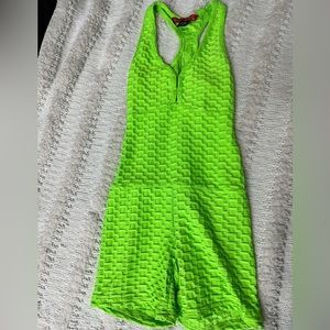 Hot Kiss lime green romper